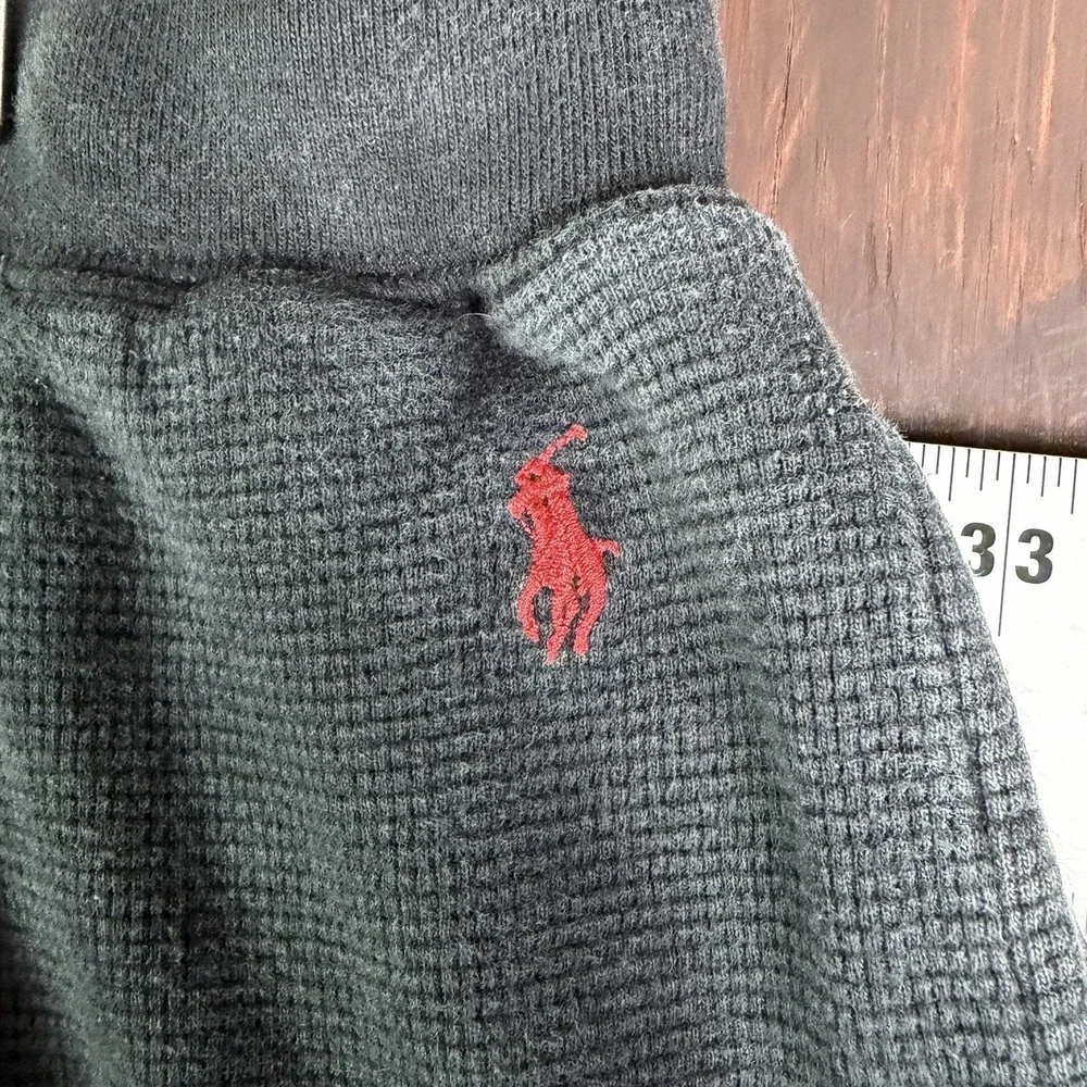 Polo Ralph Lauren Pajama Pants Waffle Knit‎ Thermal Lounge Black Red Bred Men XL